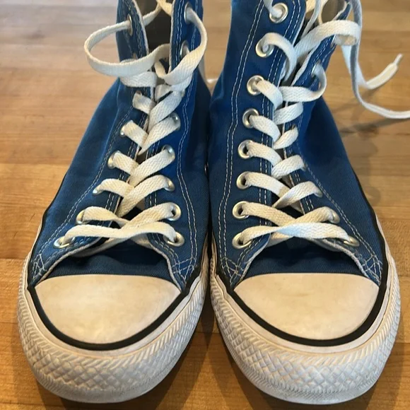 Converse Chuck Taylor All Star CTAS Hightop Sneaker Blue White Women’s 8.5 - Picture 9 of 10